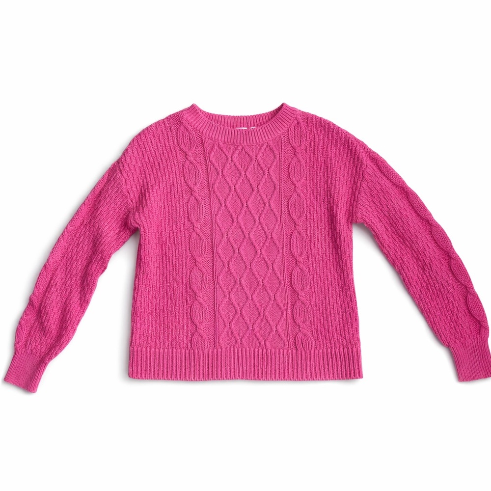 GAP Kids Pink Cable Knit Sweater Size S (6/7) Excellent Condition
